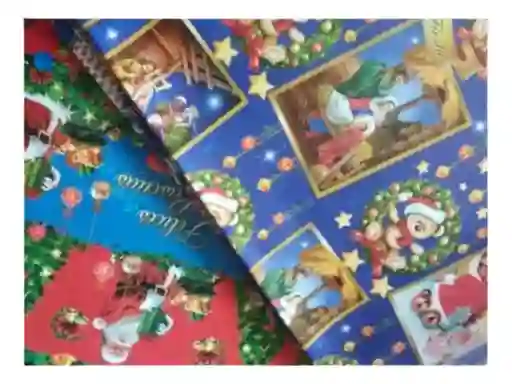 Papel Regalo Estampado Navidad X 50 Unidades