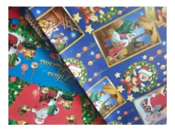 Papel Regalo Estampado Navidad X 30 Unidades