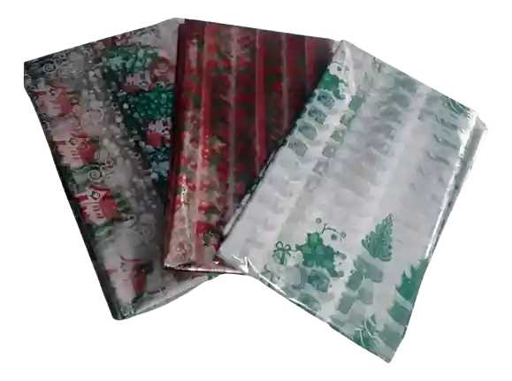 Papel Celofán Navideño Estampado Navidad Ancheta X 25 Und