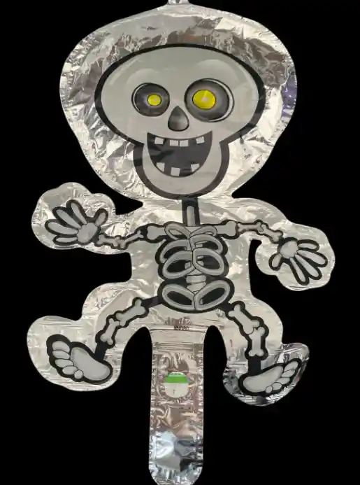 Bomba Globo Metalizado Haloween Diseño De Esqueleto Huesos Para Decoracion De Fiestas Niño O Hombre O Mujer