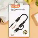 Adaptador 2 En 1 Lightning/ Tipo C A Audio Para Teléfono