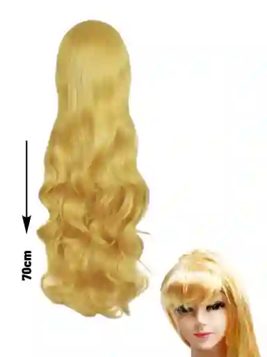 Peluca Larga Rubia Halloween Ref: Hw-720