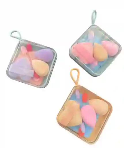 Kit De Borlas Para Maquillaje Beauty Blenders Para Aplicar Polvos Y Cremas
