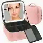 Estuche Cosmetiquera Maquillaje Con Espejo Led Organizador