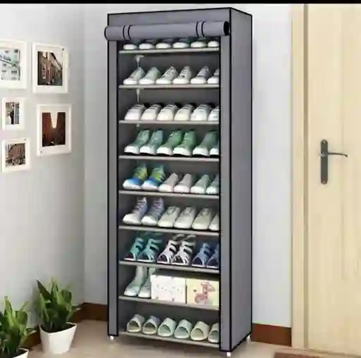 Zapatero Organizador Zapatos Closet 27 Pares 9 Niveles Topon Color Negro
