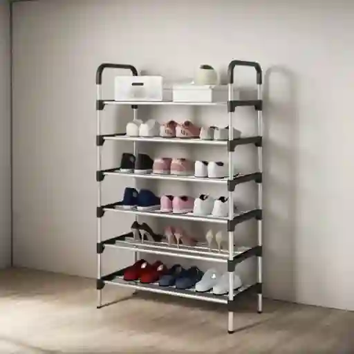 Zapatero De 6 Niveles De Acero Inoxidable Organizador De Zapatos Armable Para 18 Pares