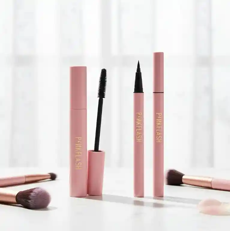 Combo Pestañina + Delineador Pink Flash Negro