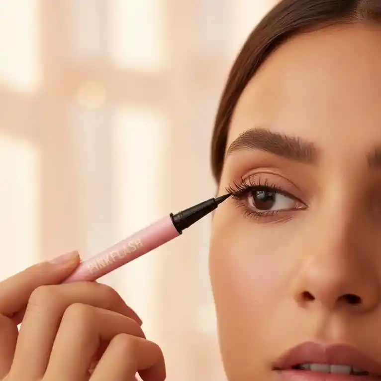 Delineador Waterproof Pink Flash 5ml Negro