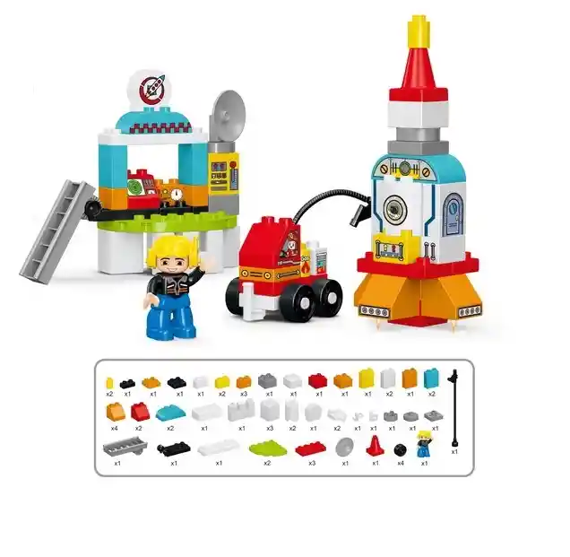 Bloques De Construcción Cohete Espacial 60 Piezas Para Niños