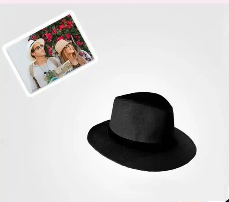 Sombrero Negro Gamuzado