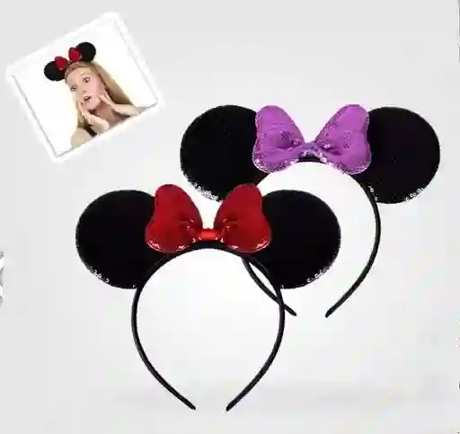 Orejas Minnie Con Lentejuelas