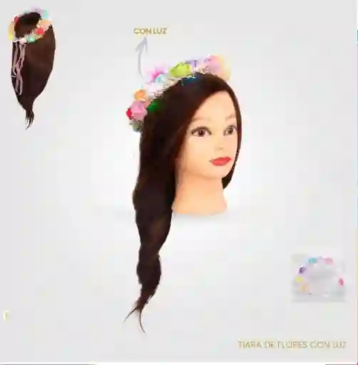 Tiara De Flores Con Luz