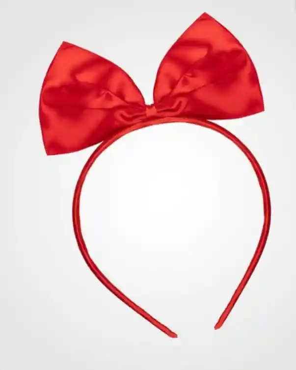 Diadema Con Moño Rojo