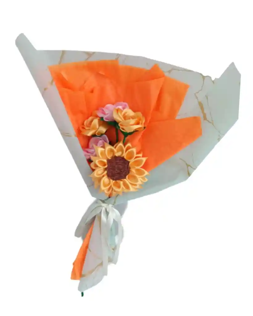 Ramo De Girasol Y Rosas Radiante Eterno