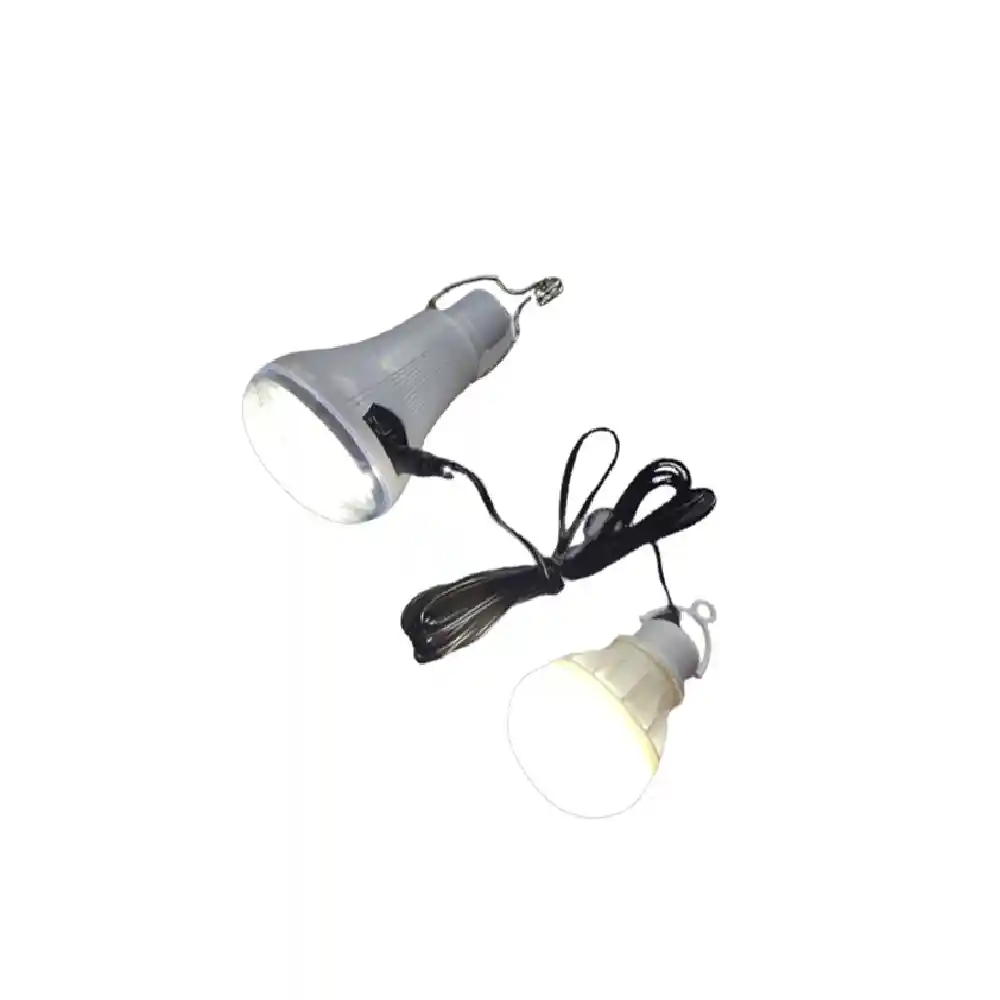 Bombillo Recargable Panel Solar 2 Bombillos Banco De Carga Cl-508