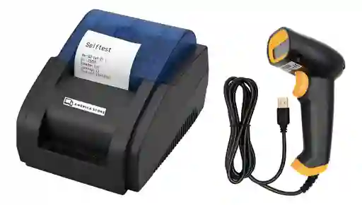 Combo Impresora Térmica De 58mm + Lector De Codigo De Barras