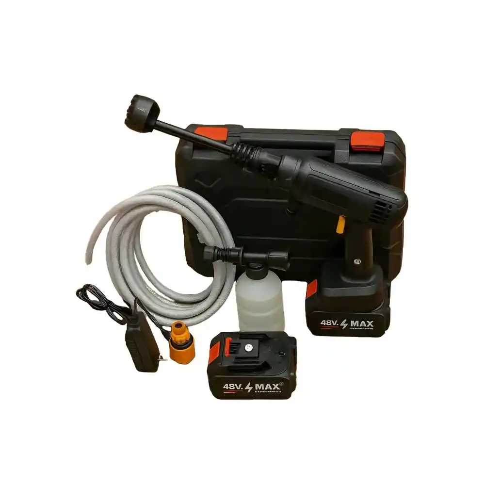 Hidrolavadora Inalambrica Portátil Recargable 48v 110v Boquillas Intercambiables