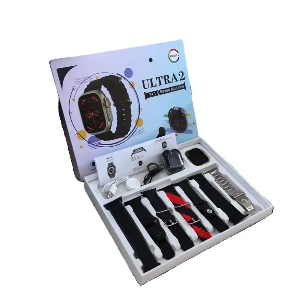 Combo Smartwatch Reloj Inteligente Con Audifonos 7 En 1