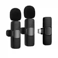 Micrófono De Solapa Inalámbrico Dual K9 Para Teléfonos Celulares Tipo C