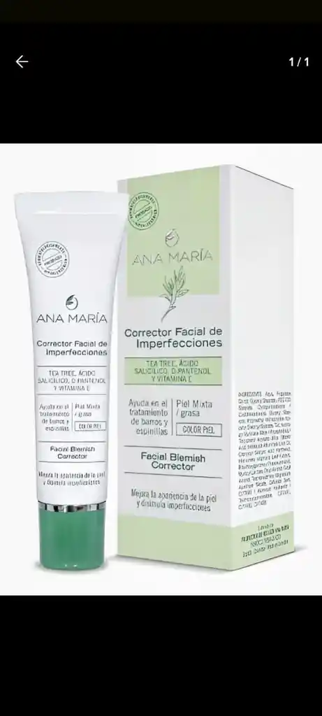 Corrector Facial De Imperfecciones Ana Maria Tono Color Piel