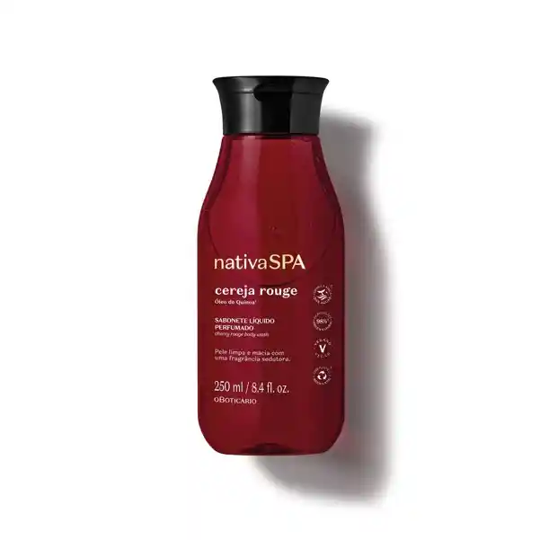 Jabón Liquido Corporal Cereza Roja 200ml Nativa Spa