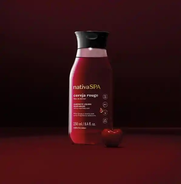 Jabón Liquido Corporal Cereza Roja 200ml Nativa Spa