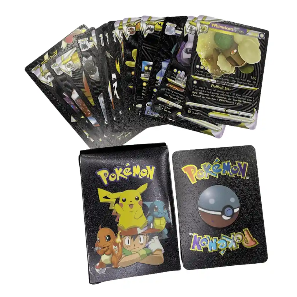 Caja Cartas Pokémon Negras X 54 Unidades Aleatorias