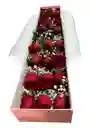 Caja Romántica Con Rosas Y Pétalos
