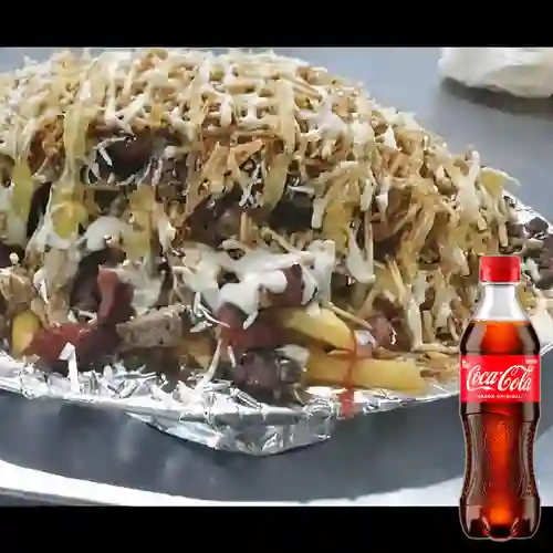 Combo Salchipapa Butifarra + Coca Cola Original 400 ml