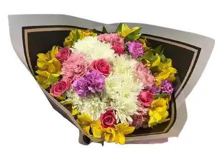 Ramo Colorido Con Rosas Y Flores Mixtas