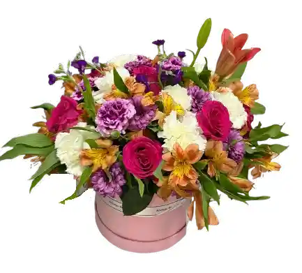 Arreglo En Base Con Rosas Y Flores Mixtas