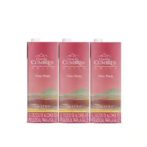 Cuatro Cumbres Vino Tinto 3 Unidades / 1 L