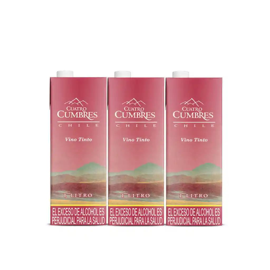 Cuatro Cumbres Vino Tinto 3 Unidades / 1 L
