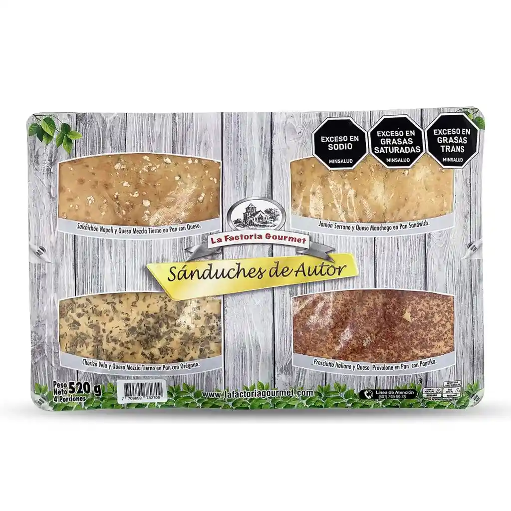 La Factoria Gourmet Mix De Sanduches De Autor 520 G