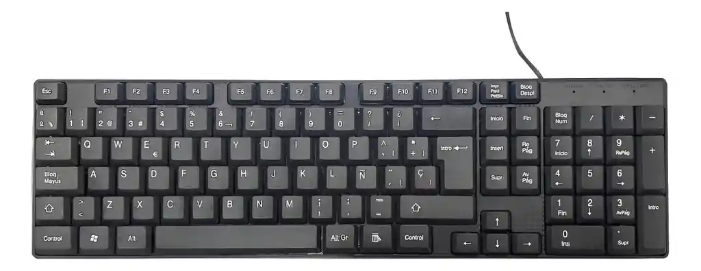 Teclado Multimedia Usb Para Pc En Español Letra Ñ (81310507)