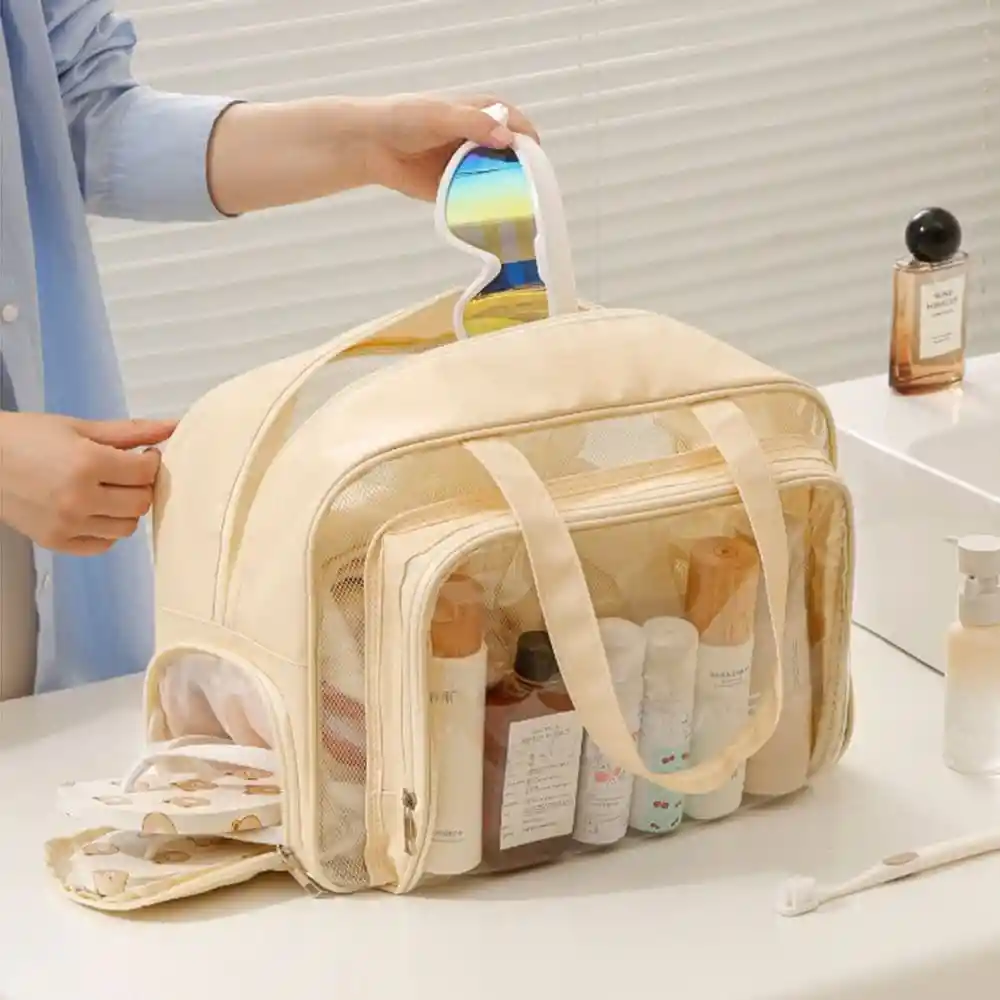 Neceser Organizador Transparente De Viaje Gran Capacidad