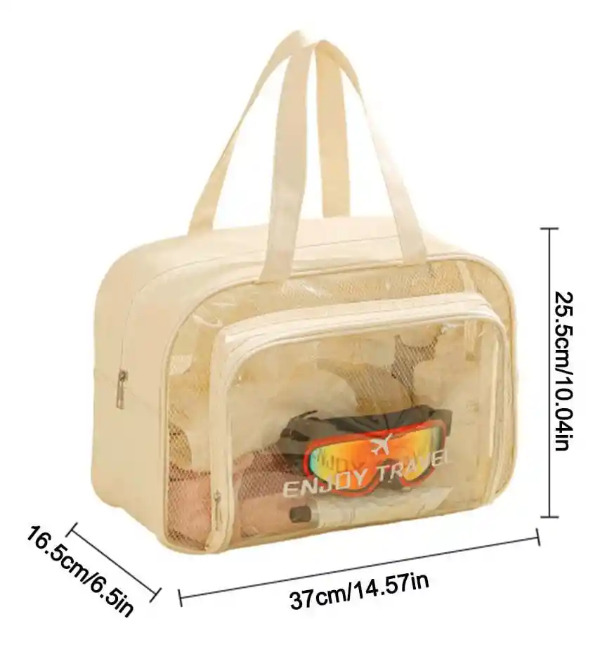 Neceser Organizador Transparente De Viaje Gran Capacidad