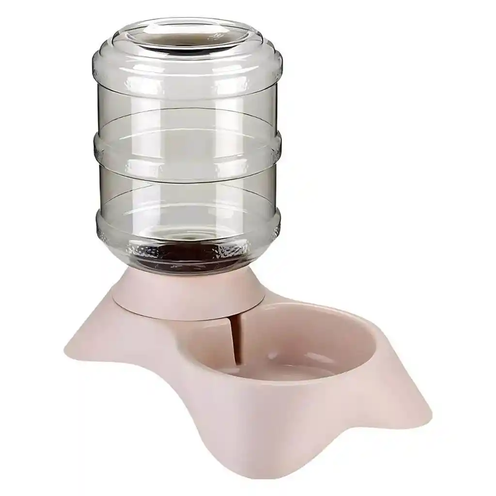 Plato Tazón Bebedero Para Mascotas De 3.8 Litros | Rosa