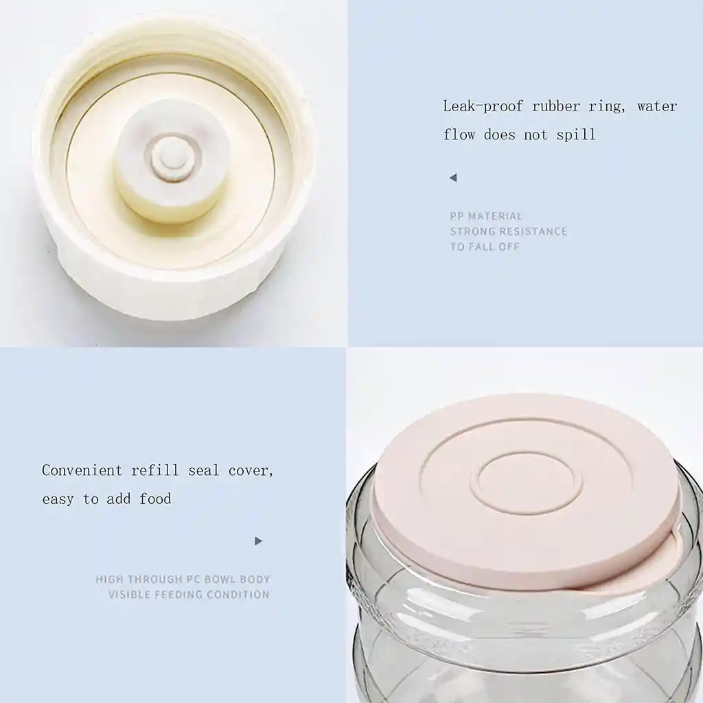 Plato Tazón Bebedero Para Mascotas De 3.8 Litros | Rosa