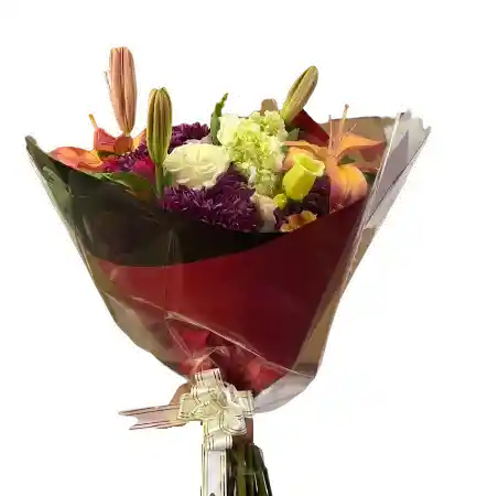 Ramo Elegante Con Lirios Y Rosas