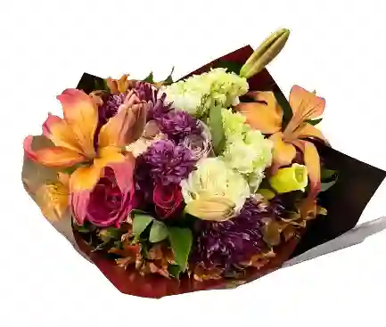 Ramo Elegante Con Lirios Y Rosas