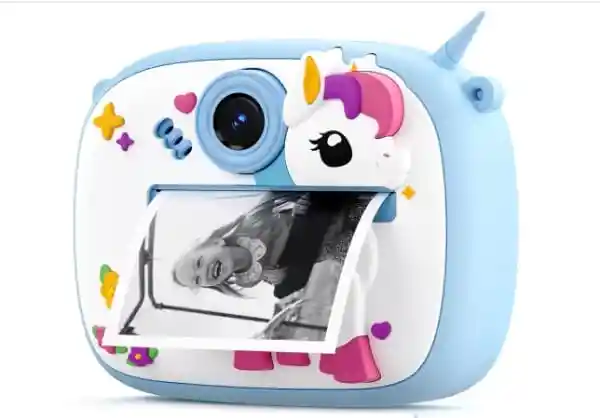 Cámara De Impresión Instantánea Para Niños Con Cubierta De Silicona