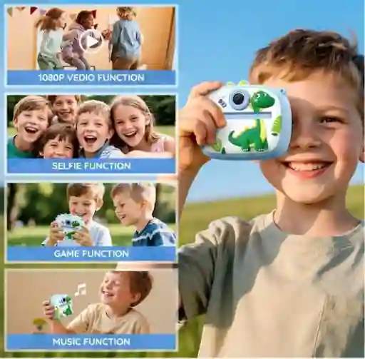 Cámara De Impresión Instantánea Para Niños Con Cubierta De Silicona