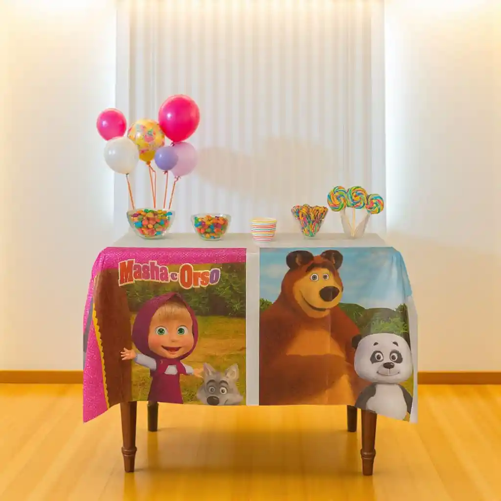 Mantel Fiesta Infantil Masha Y El Oso 137×183 Cm