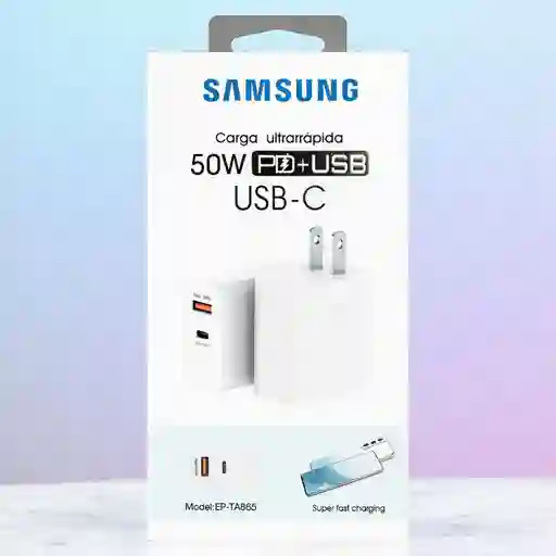 Cargador Samsung Galaxy S22 50w Pd+usb Carga Ultra Rápida