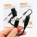 Adaptador 2 En 1 Lightning/ Tipo C A Audio Para Teléfono