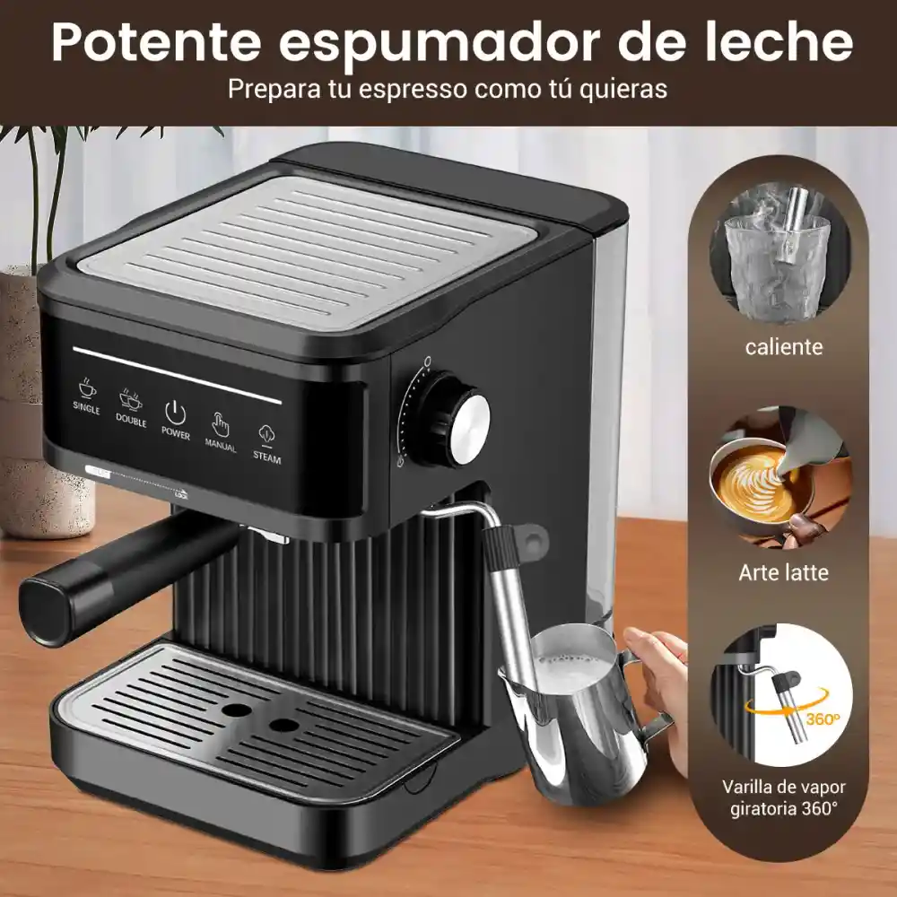 Cafetera Espresso Máquina Café Capuchino 1.8l 20 Bares 850w