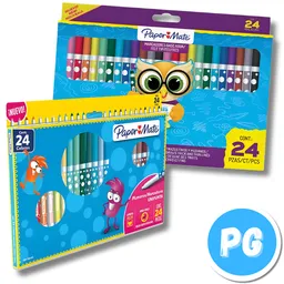 Paquete Plumones Paper Mate X24 Unds
