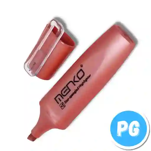 Resaltador Menko Metalizado Rojo