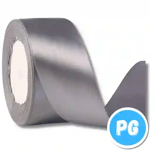 Cinta Tela 4cm X30 Metros Plateada